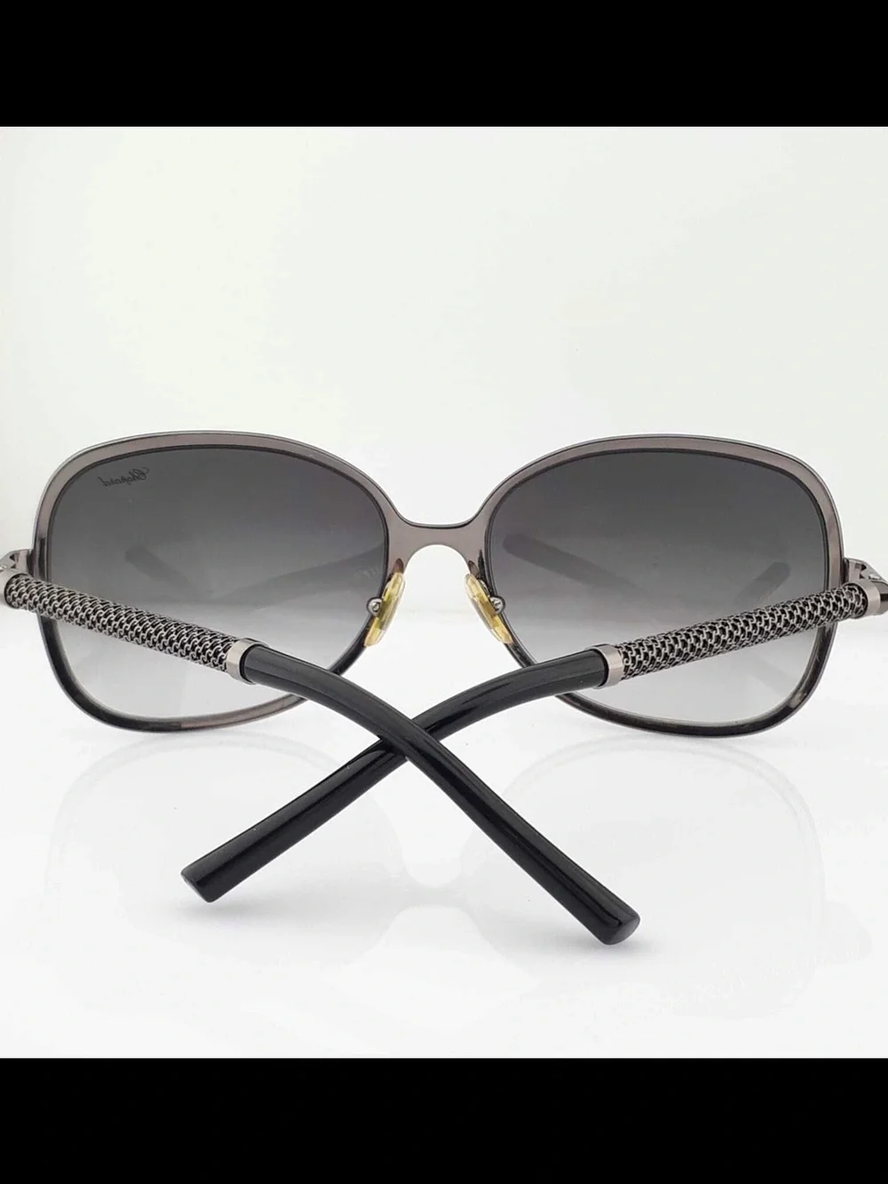 Chopard Black and Silver Gradient Oversized Women's Sunglasses - Picture 7 of 12